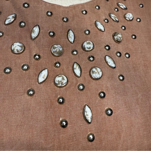 Vintage Scarlett Dress – Ruched Waist with Gem Embellishment | Size 11/12 - Picture 4 of 10